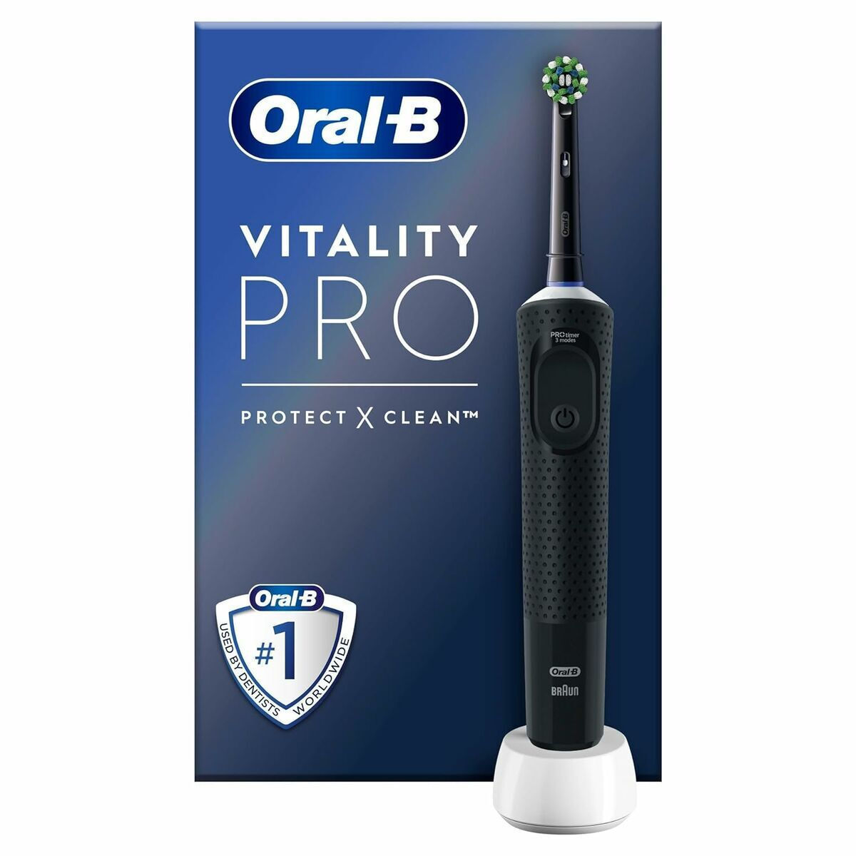 Oral-B Vitality Pro Protect X Clean Ηλεκτρική Οδοντόβουρτσα με Χρονομετρητή Μαύρη (4210201427063)