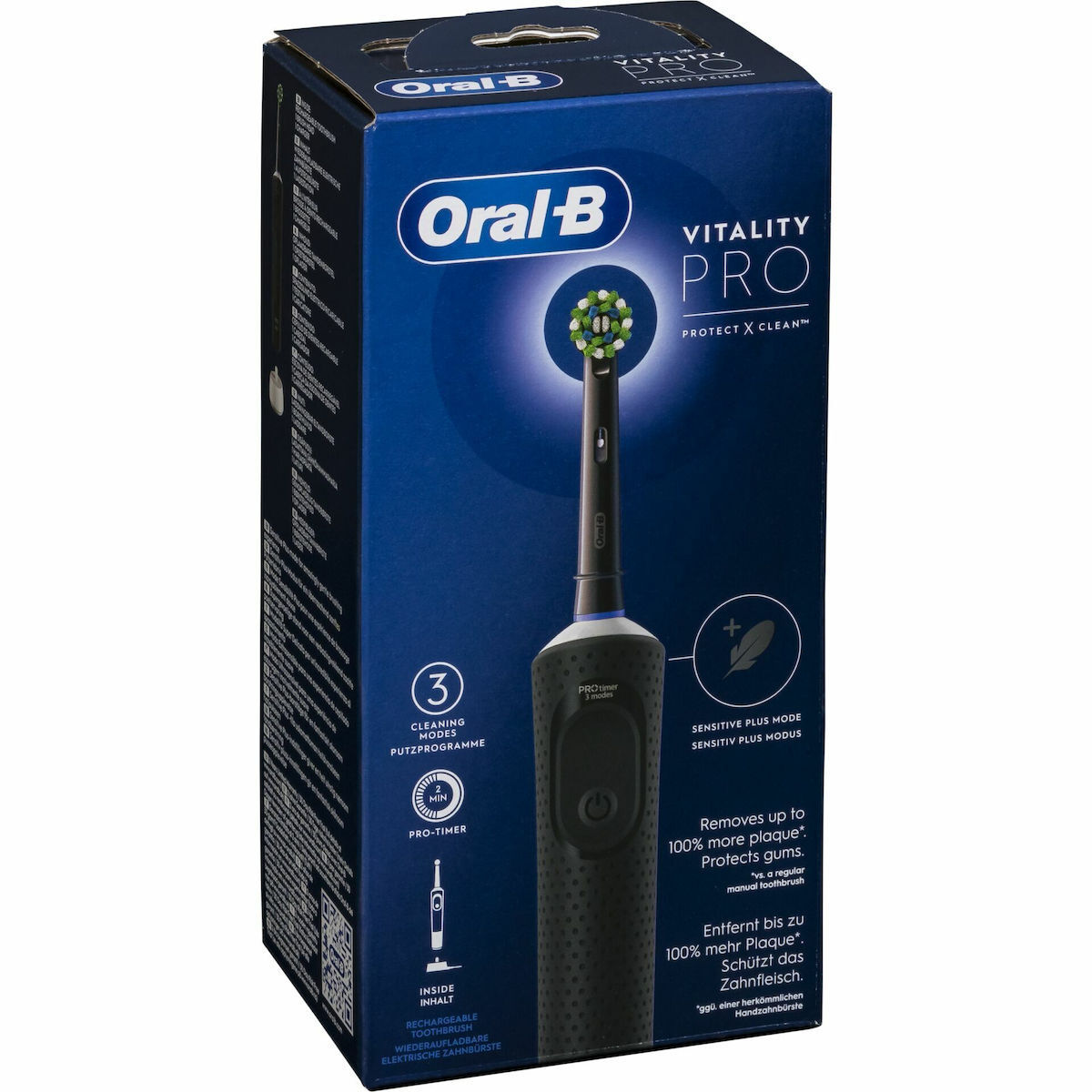 Oral-B Vitality Pro Protect X Clean Ηλεκτρική Οδοντόβουρτσα με Χρονομετρητή Μαύρη (4210201427063)