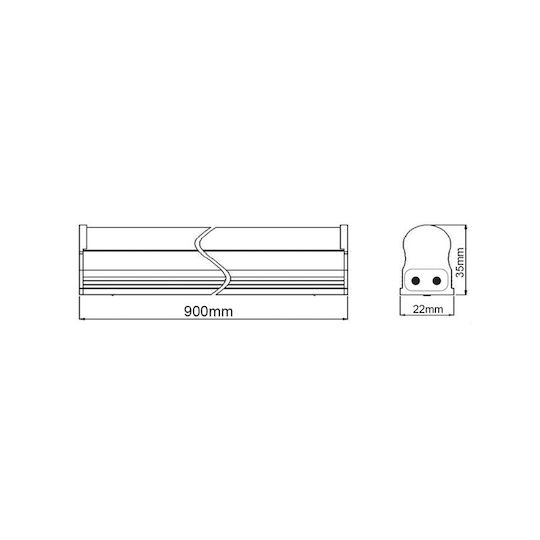 Aca Under-Cabinet LED Light 12W Natural White with Switch 90cm