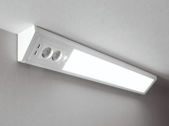 Fan Europe Φωτιστικό Πάγκου Κουζίνας LED 15W Φυσικό Λευκό με Πρίζα Μ78.5xΒ9.2xΥ9.2εκ.