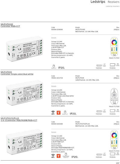 VK Lighting Drahtlos RGBW Controller 90004-039698