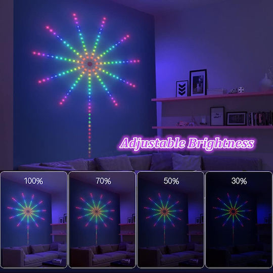 GloboStar Smart Ταινία LED Wi-Fi USB 5V RGB Φως 5m Τύπου SMD5050 με Τροφοδοτικό & Τηλεχειριστήριο