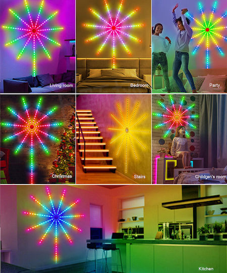 GloboStar Smart Ταινία LED Wi-Fi USB 5V RGB Φως 5m Τύπου SMD5050 με Τροφοδοτικό & Τηλεχειριστήριο
