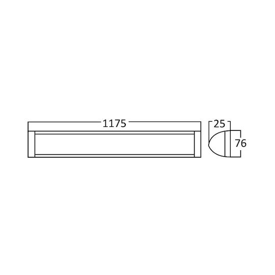 Braytron Φωτιστικό Πάγκου Κουζίνας LED 36W Ψυχρό Λευκό 120εκ.