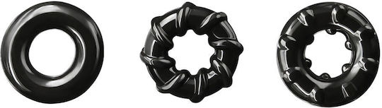 Ns Novelties Renegade Dyno Cock Rings Set Black