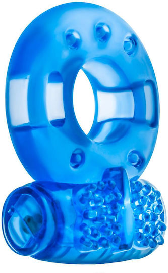 Blush Stay Hard Reusable Cock Ring Vibrating Cock Ring Schwanz Blue