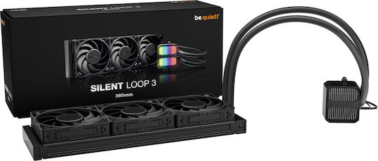 Be Quiet SILENT LOOP 3 Water Cooling AIO CPU with 3 120mm Fans and ARGB Lighting