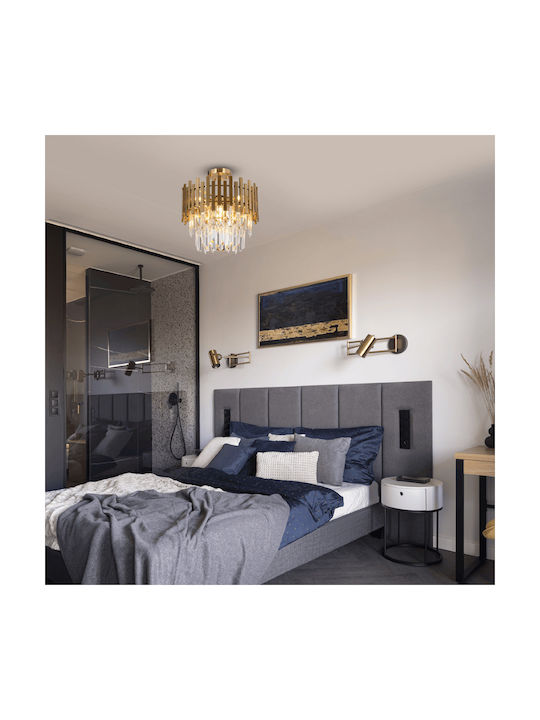 Eko Light Aspen Chandelier with Crystals 6xE14 Gold ML8810