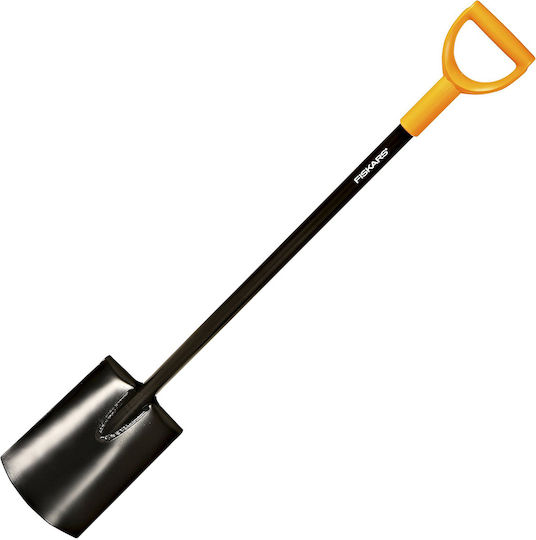 Fiskars Solid Flat Shovel with Shaft 117cm and Plastic Handle