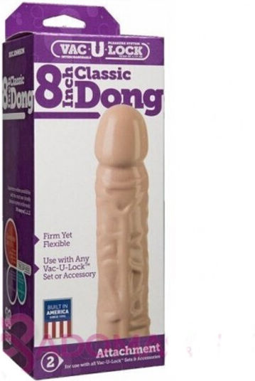 Doc Johnson Vac U Lock Doppel Ρεαλistisch Dildo Fleisch 20cm