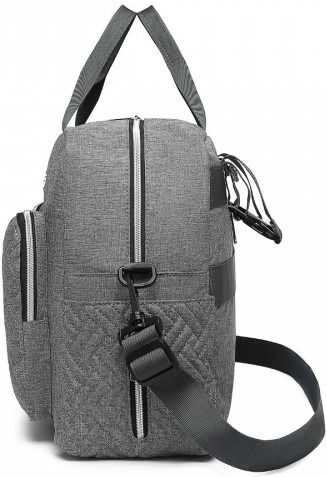 Miss Lulu Shoulder/Hand Diaper Bag EQ2411-GY Gray