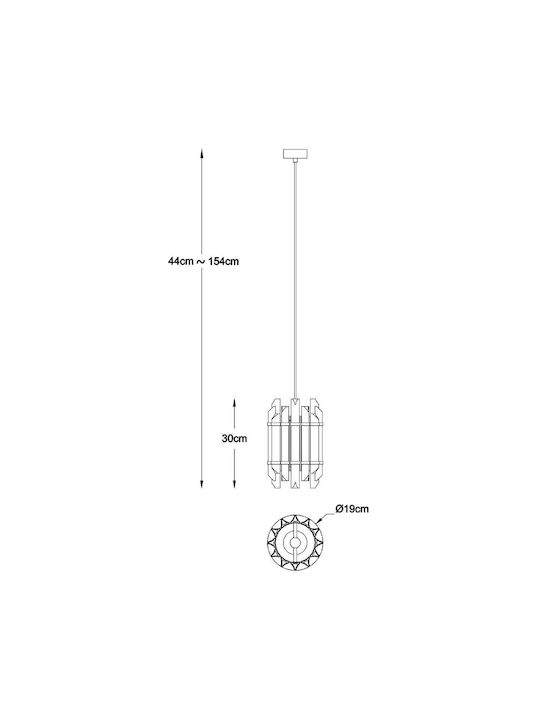 Elmark Πολυέλαιος 1xE14 με Κρύσταλλα Χρυσός 003064-026057