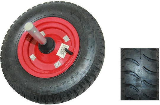 Ruotec 4GONO Pneumatic Wheel for Construction Cart 20x20mm