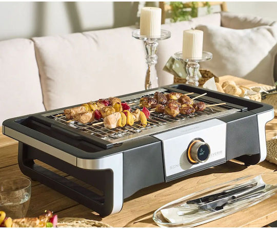 Severin Senoa Tabletop Electric Grill Grill 3000W with Adjustable Thermostat 41.5cmx24cmcm
