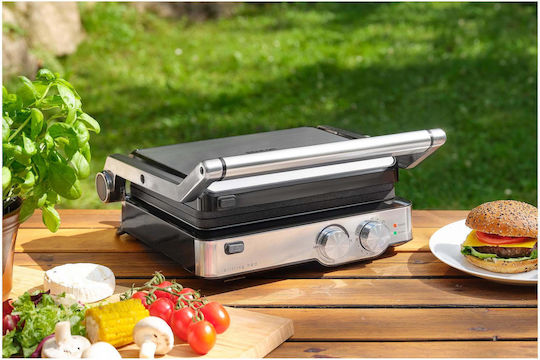 Sencor Tabletop Electric Grill Smooth and Ribbed Plate 2000W with Adjustable Thermostat 29cmx23.3cmcm
