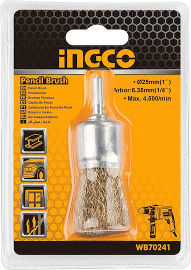 Ingco WB70241 Wire Brush for Drill 24mm