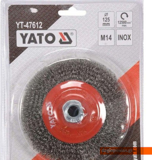 Yato YT-47612 Perie de sârmă pentru unghiular 125mm cu filet M14