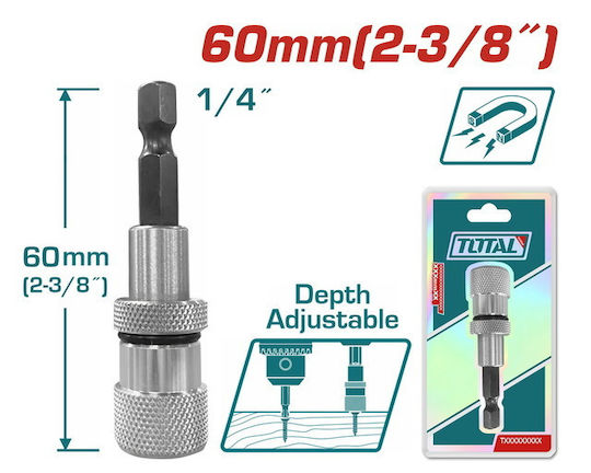Total Adapter with Socket 1/4'' and Output Bit Holder