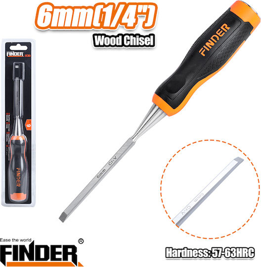 Finder Skewed Chisel 6.3mm with Plastic Handle