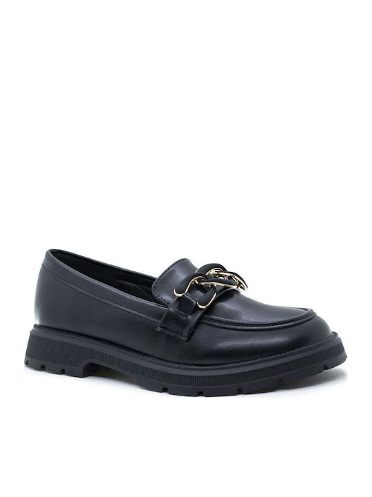 Patent Leather Moccasins Black