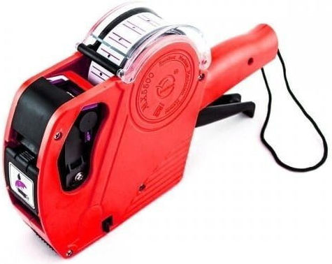 Motex MX-5500 Mechanical Handheld Label Maker 1 Row in Red Color
