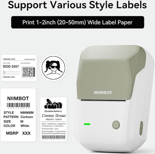 Niimbot B1 Electronic Handheld Label Maker 1 Row in Green Color