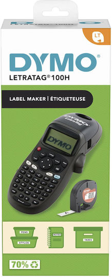 Dymo LetraTag LT-100 H Elektronisch Tragbarer Etikettendrucker in Schwarz Farbe