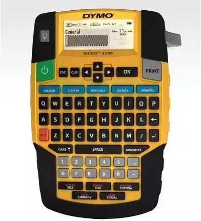 Dymo Rhino 4200 Kitcase Ηλεκτρονικός Ετικετογράφος Χειρός σε Κίτρινο Χρώμα