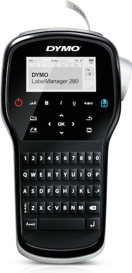 Dymo Labelmanager T 280 Qwerty Kitcase Ηλεκτρονικός Ετικετογράφος Χειρός σε Μαύρο Χρώμα