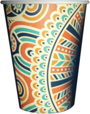 Disposable Cup Paper Double Wall Multicolour 360ml 25pcs