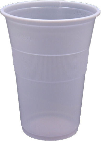 Lux Plast Lux Plast Disposable Cup Plastic White 330ml 50pcs
