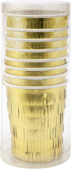 Meri Meri Disposable Cup Paper Gold 250ml 8pcs
