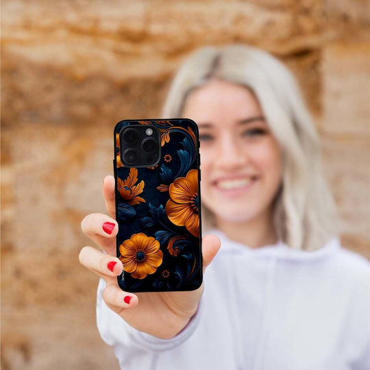 Sonique 3D-Blumenserie Hülle für Motorola Moto G04 4G Moto G04s 4G Moto G24 4G Moto E14 4G Orange 01