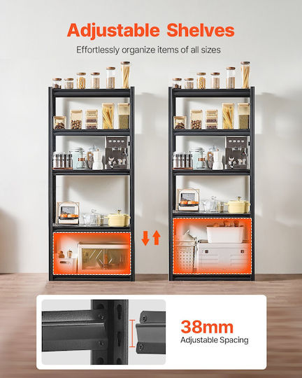 Vevor Storage Shelves 16" D X 32" W X 72" H 5-Tier Garage Storage Shelves