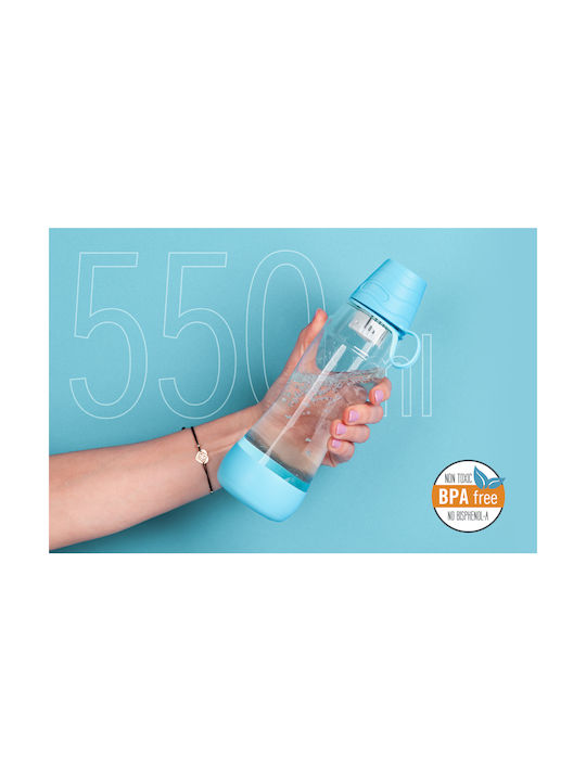 Teesa Παγούρι Πλαστικό με Φίλτρο 550ml Μπλε