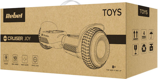 Rebel Rebel Cruiser Joy Παιδικό Hoverboard με 10km/h Max Ταχύτητα και 8km Αυτονομία Πολύχρωμο