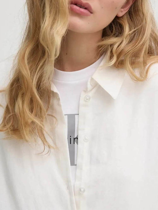 Langärmelig Damen Hemd Ivory