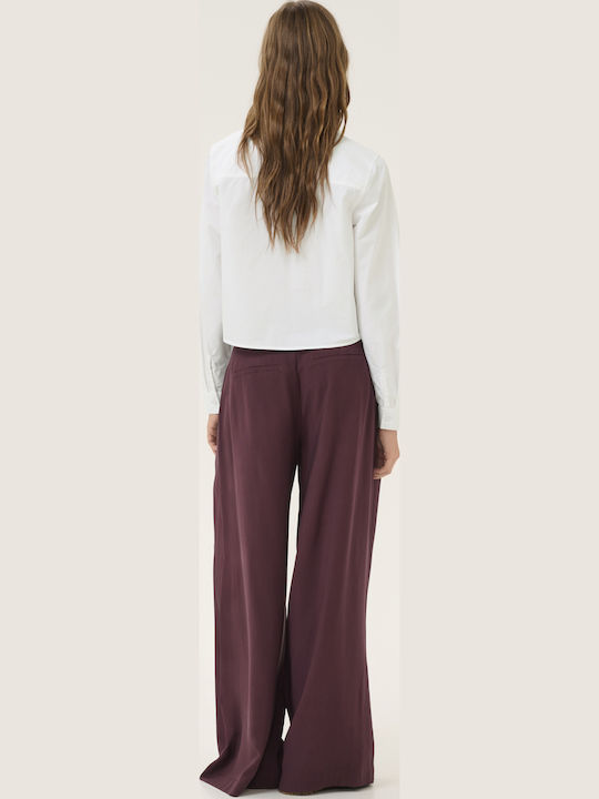 Langärmelig Damen Hemd White