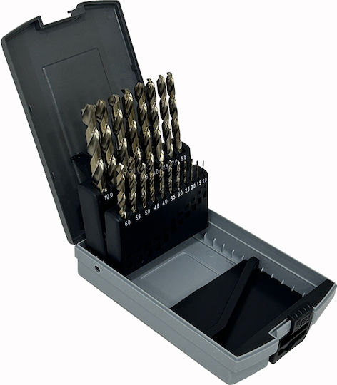 HSS Drill Bit Set 19 Pieces 5% Cobalt SKS Tools 13020053