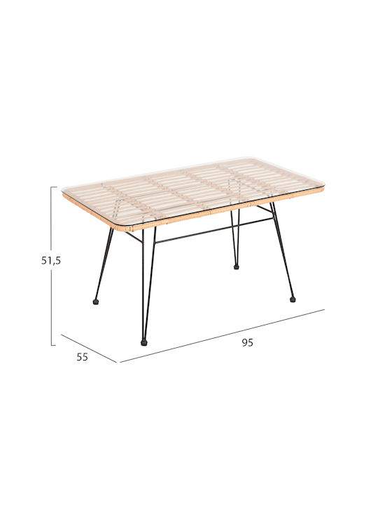 Garten- und Outdoor-Möbelsets Allegra 4 Stück Korb-Metall mit Kissen