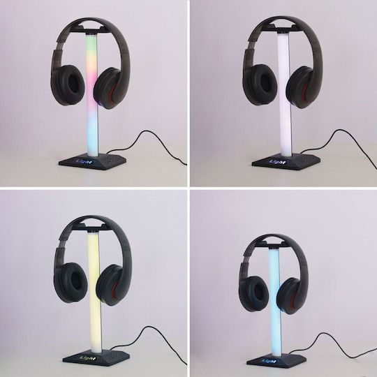 I-jmb Headphone Stand Rgb Lighting Usb Multicolor Non-slip Base