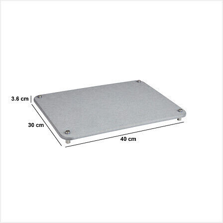 Δίσκος Κουζίνας Διατομίτη 40 X 30 Cm Γκρι 190107 5five Simply Smart