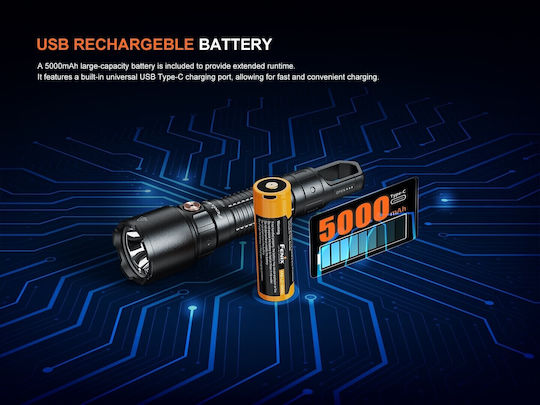 Fenix Επαναφορτιζόμενος Φακός Κεφαλής LED UV IP68 με Μέγιστη Φωτεινότητα 3000lm