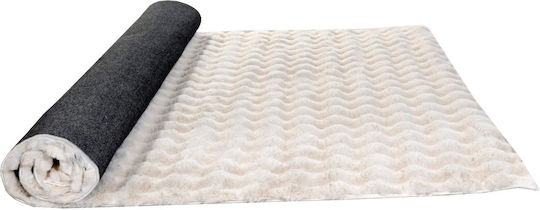 Tzikas Carpets Fuzzy 26164 Σετ Μοντέρνα Χαλιά Κρεβατοκάμαρας Λευκό-κρεμ 368-0-120-26164-060 3τμχ