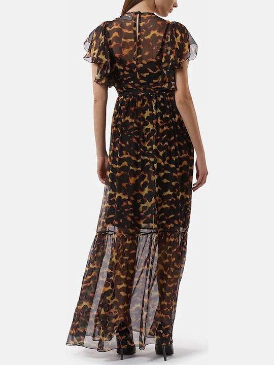 Καλοκαιρινό Maxi Βραδινό Φόρεμα με Τούλι Animal Print