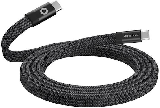 Mobile Origin Magnetic Flat USB 2.0 Cable USB-C Male - USB-C 60W PD Black 1m
