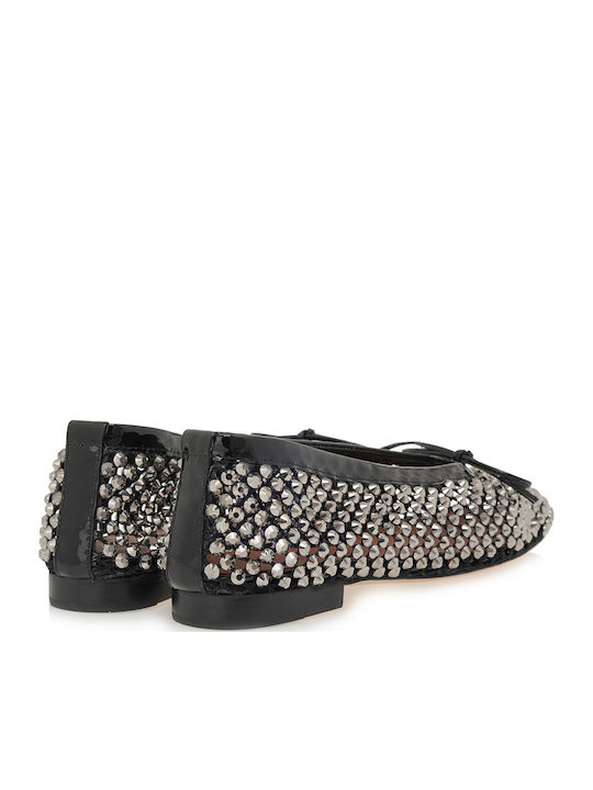 Synthetic Leather Ballerinas Black