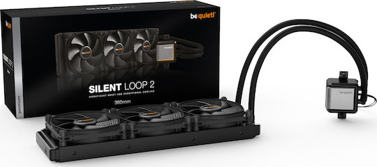 Be Quiet SILENT LOOP 3 Water Cooling AIO CPU with 3 120mm Fans and ARGB Lighting