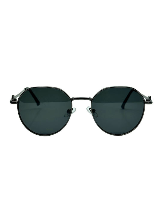 SeeVision Unisex Sunglasses with Black Metal Frame and Black Polarized Lens 4K35-BLACK/BLAC-ONESIZE-56042-50142