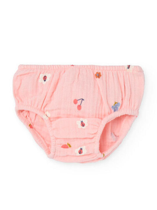 Kinderkleid Kurzärmelig Blumen Pink